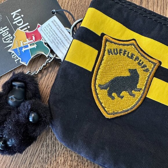 NWT！NEW！Kipling x Harry Potter Creativity Pouch Large -Yellow  Hufflepuff - Picture 2 of 7